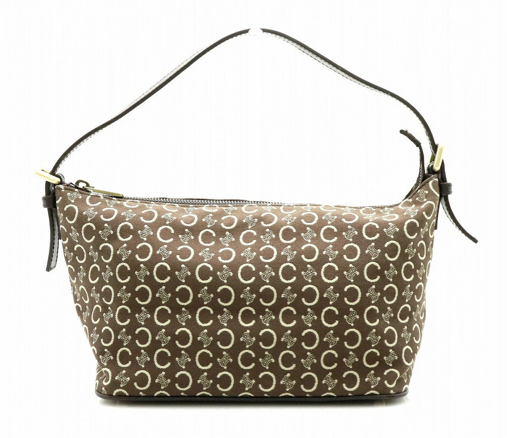 Celine Blazon Macadam Shoulder Bag Leather Ivory White